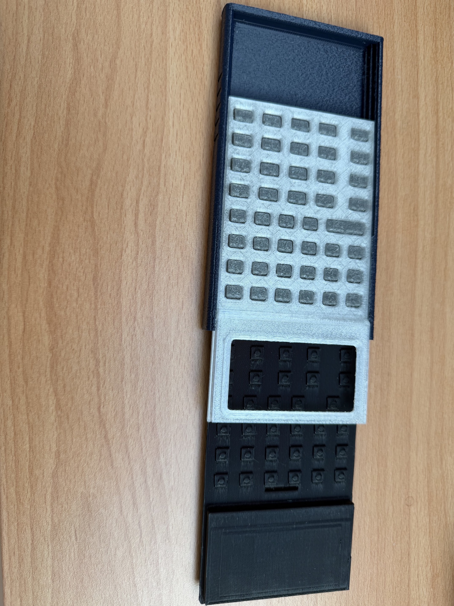 Current printed StackCalc prototype with the assembly open